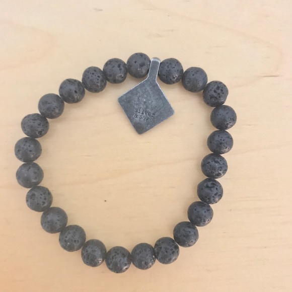 Silver & Sage Black Bead Bracelet - Picture 2 of 3